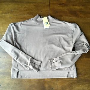 All in Motion French Terry Sweatshirt in Taupe - Size M